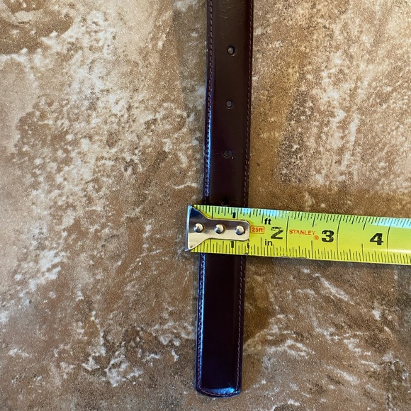 🆕 LIZ CLAIBORNE DARK BROWN WOMAN'S BONDED LEATHER BELT SIZE MEDIUM NEW WITH TAG - Picture 8 of 9